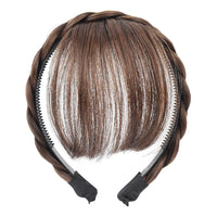 Clip-In Bangs Headband – Synthetic Fake Fringe Hair Extension with Invisible Natural Clips for Women