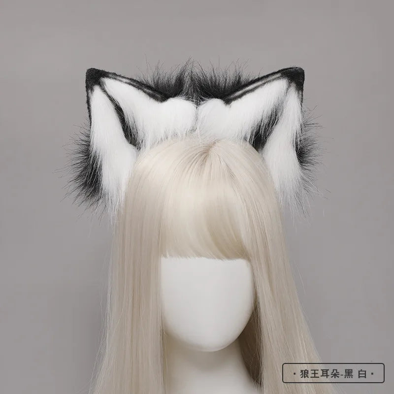 New Red Fox Anime Beast Ear Beast Tail Wolf Ear Cat Ear Headband Custom COSPLAY Hand Made LOL Golden Fox Ears Hair Accessories