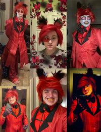 Black Wig Clip Headwear for Cosplay – Vintage Demon Style Costume Hair Accessory