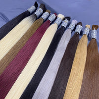 Straight Human Hair Bulk for Braiding | No Weft