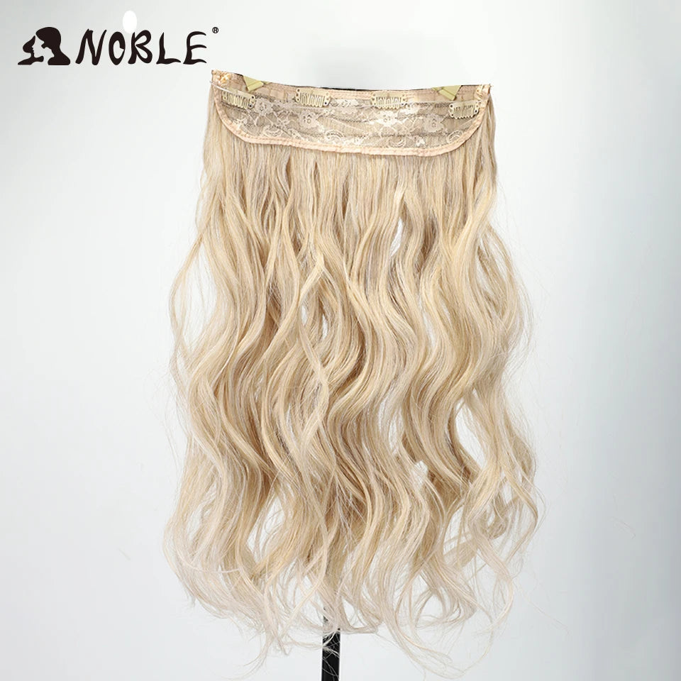 20-Inch Wavy Synthetic Halo Hair Extension with Clips