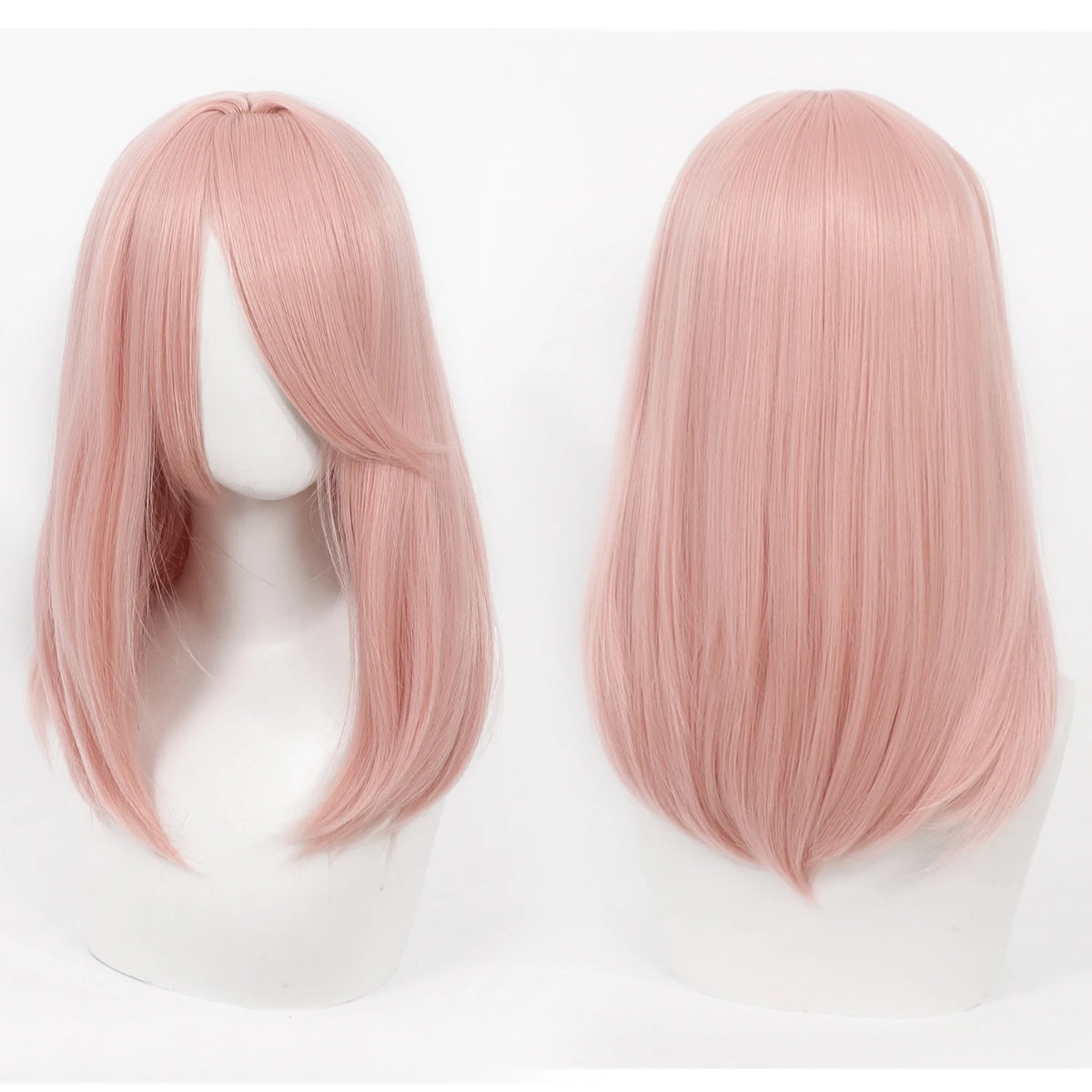 18 Inch Extra Long Straight Hair Wig With Bangs Synthetic Heat-Resistant Suitable For Women Cosplay Wigs