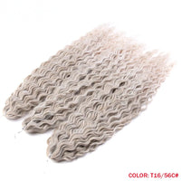 24 Inch Water Wave Crochet Braiding Hair Pink Blonde Synthetic Hair Extensions for Black Women