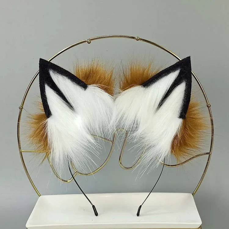cosplay animal ears wolf ears fox ears cat ears lolita red wolf tail show halloween birthday party fox tail wolf tail