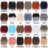 Water Wave Ombre Blonde Braiding Hair Extensions – Deep Wave Afro Curl Crochet for Women