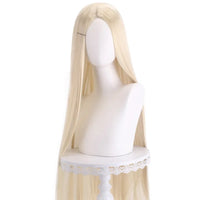 Long Straight Cosplay Wig 100cm Centre Parting Central Split Blond Pink Red Purple Heat Resistant Synthetic Hair Wigs