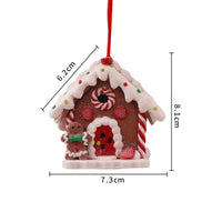 LED Light Christmas Gingerbread Small House Creative Pendant Christmas Decorantion Party Xmas Tree New Year Holiday Decor