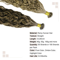 Natural Wave Nano Ring Human Hair Extensions