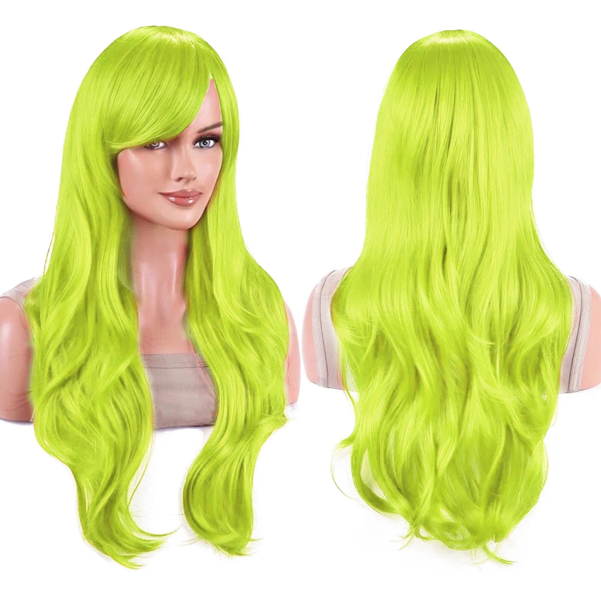70cm Long Colorful Synthetic Hair Water Wavy Cosplay Wigs with Bangs Costume Wig for Women