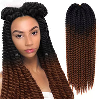 22 Inch Senegalese Twist Crochet Hair – Ombre Synthetic Jumbo Twist Braids (120g)