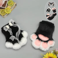Hand-made Realistic Fluffy Fox Ear Headwear Faux Fur Wolf  Tail Plush Cat Claw Gloves Lolita Anime Exhibition Cosplay Props
