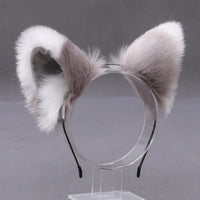 Furry Animal Cat Fox Ear Hair Hoops Party Cosplay Fur Hairband Girls Fashion Halloween Anime Headbands Headwear Hair Accessories