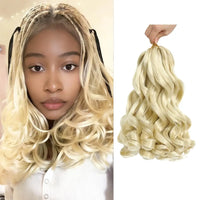 French Curly Braiding Hair Loose Wavy Bouncy French Curl Braiding Hair Extensions Synthetic Croch