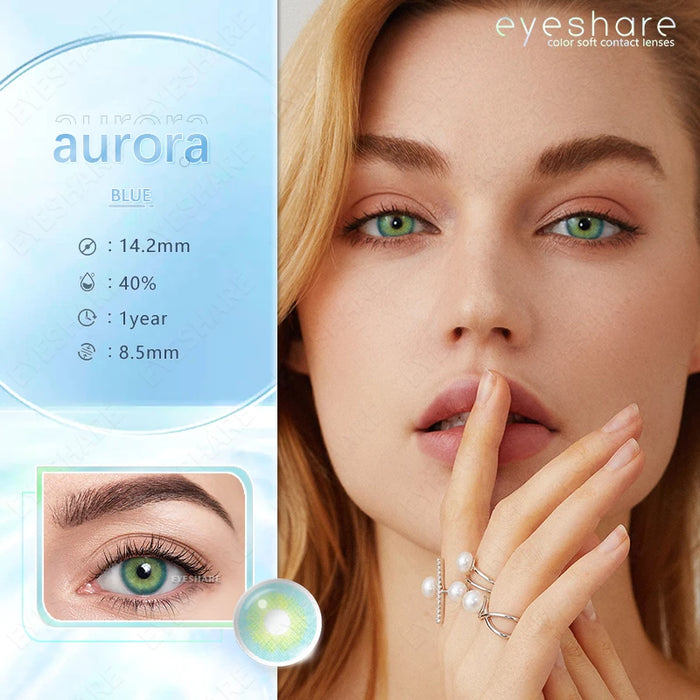 EYESHARE 1Pair Natural Contact Colored Lenses For Eyes Multicolor Lens Soft Yearly Fashion blue Eye Contact Pupils Beauty Makeup