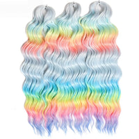 Water Wave Ombre Blonde Braiding Hair Extensions – Deep Wave Afro Curl Crochet for Women