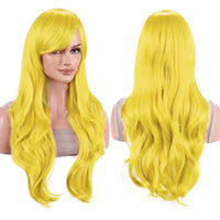 70cm Long Colorful Synthetic Hair Water Wavy Cosplay Wigs with Bangs Costume Wig for Women
