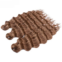 Water Wave Ombre Blonde Braiding Hair Extensions – Deep Wave Afro Curl Crochet for Women