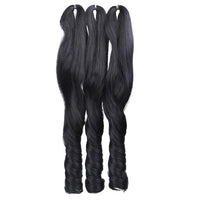 18 Inch French Curly Crochet Braiding Hair Synthetic Blonde Loose Wave Braids Hair Spiral Curls Hair Extensions