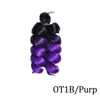 Loose Wavy French Curly Braiding Hair 14Inch Purple Pre Stretched Bouncy Hair Extensions Synthetic Spiral Curls Braids Hair