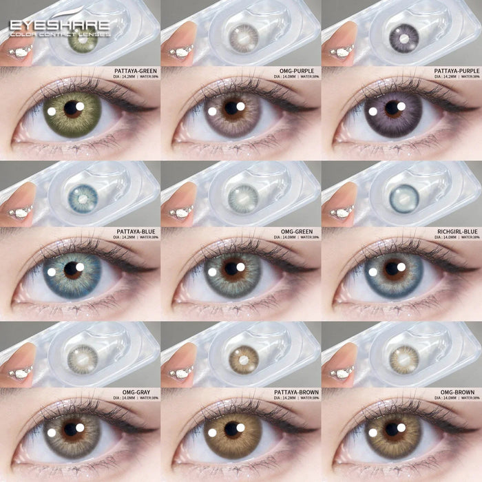 EYESHARE Colorcon 1 pair Colored Contact Lenses for Eyes Colour Colorcon Lenses Beautiful Pupil Free Shipping Gray Lenses Yearly