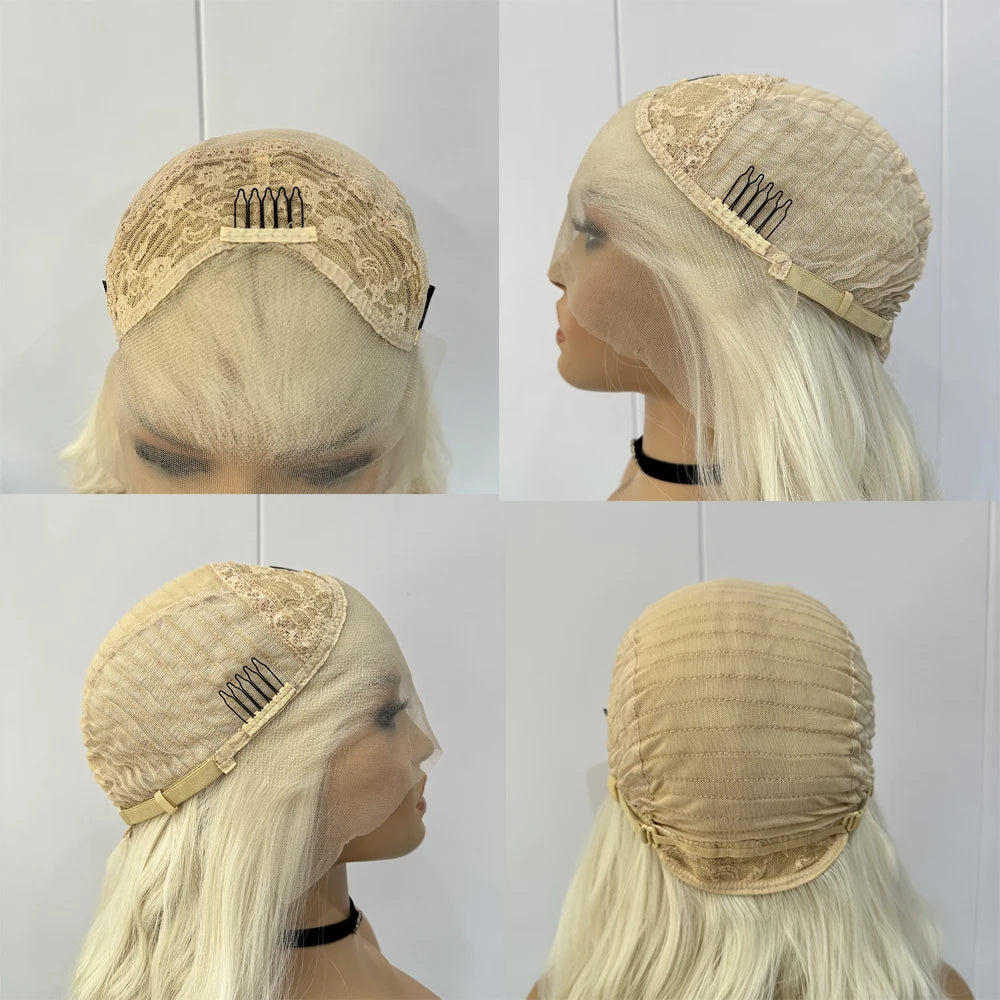 Emerald Green Lace Front Wig – Long Wavy Synthetic Wig for Women Heat Resistant Daily & Cosplay Wear