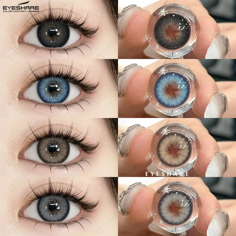 EYESHARE New Color Contact Lenses Sky Blue Fashion Eyeglass Lenses Black Natural Contact Lenses Purple Gray Lenses 1 Pair