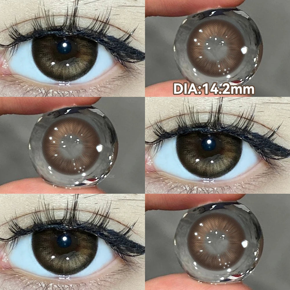 OVOLOOK-1 Pair Halloween Contact Lenses Beauty Eye Color Lenses Cosplay Pupils Myopia Lens with Prescription Natural Blue Lens