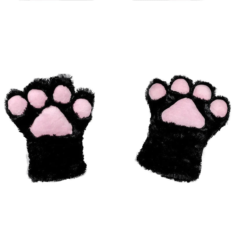 Fashion Cat Ear Paw Gloves Hairband Dance Prom Halloween Cat Ears Headwear Cosplay Cat Ear Anime Party Costume Bell Headwear