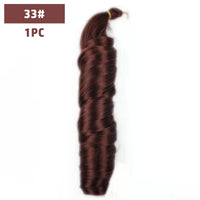 French Curls Braiding Hair 12-24inch Hair Extensions Synthetic Hairs Spiral Curls Braids Pre Stretched Loose Wave Braiding Hair