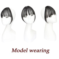 Clip-In Bangs Wig – Synthetic Hair Bangs with Natural Temple Coverage for Women, Daily Wear & Cosplay
