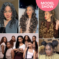 French Curl Crochet Braids Short Curly Crochet Hair Bouncy Synthetic knotless Braiding