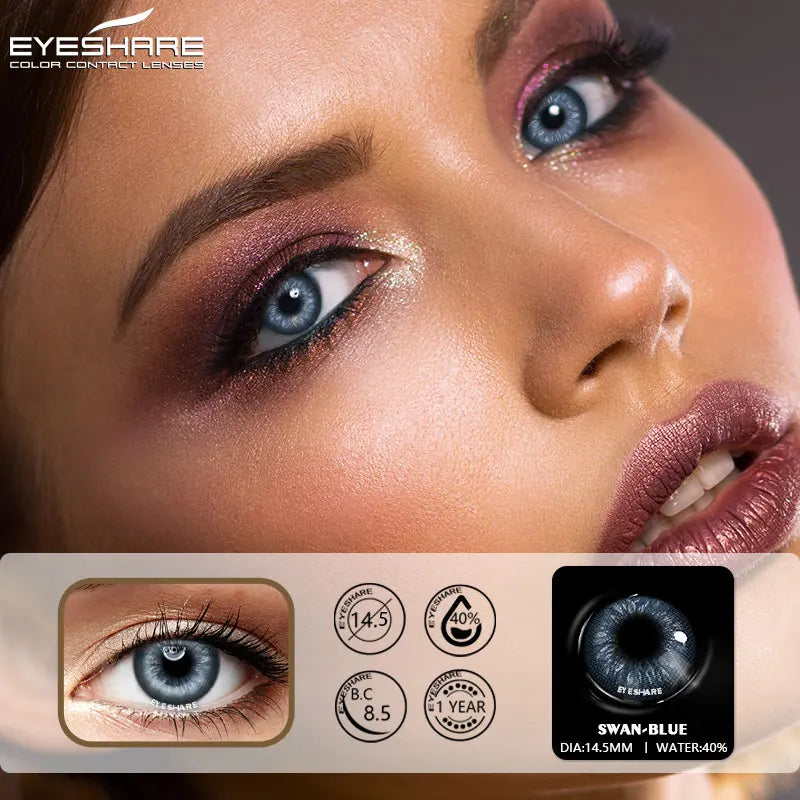 EYESHARE 1 Pair Color Contact Lenses for Eyes Annual Colored Lenses Eye New Contacts Pupils Color Lens Eyes Contact Lens Beauty