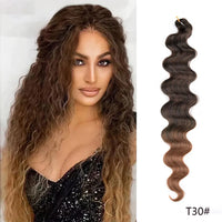Long Deep Wave Braiding Hair 28 Inch Ocean Wave Crochet Hair Synthetic Deep Curly Crochet Hair Extensions For Black Women
