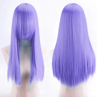 Cosplay Synthetic Wig 60cm Long Straight Curly Hairpiece Thickened High Temp Fiber Rainbow Color Rose Cap Party Halloween