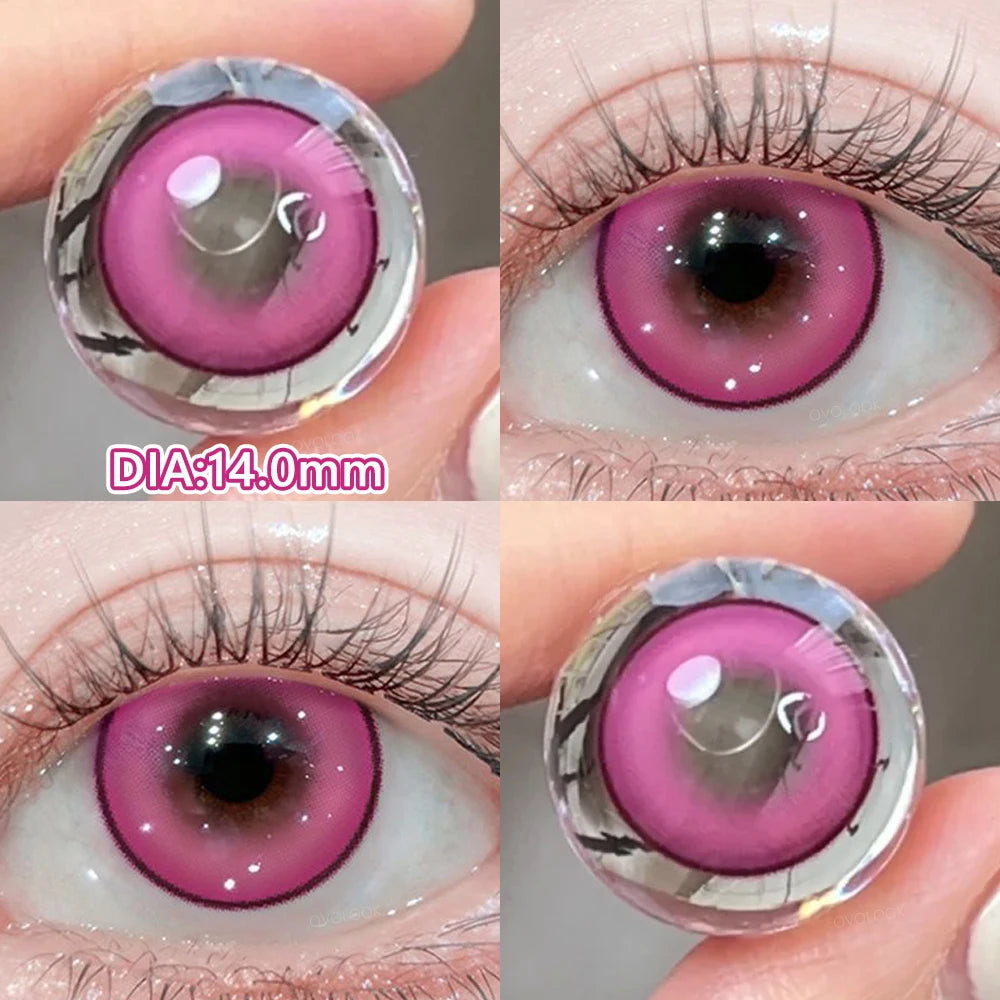 Blue Cosplay Series Colored Contact Lenses for Eyes With Prescription Cosmetics Pupils Eye Color Lenses Myopia Lens OVO