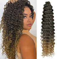Long Deep Wave Braiding Hair 28 Inch Ocean Wave Crochet Hair Synthetic Deep Curly Crochet Hair Extensions For Black Women