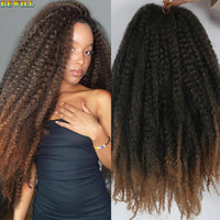18 Inch Marley Twist Crochet Hair – Ombre Black to Blonde Synthetic Afro Braiding Hair