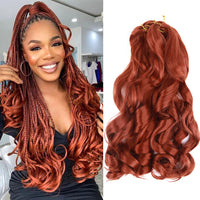Loose Wave French Curl Braiding Hair – Ombre Pre-Stretched Crochet Hair Extensions for Black Women