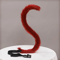 Plush Cat Ears Realistic Lolita Headband Cat Tail Cosplay Accessories Hand-made Simulation Animal Ears Halloween Headwear Kawaii