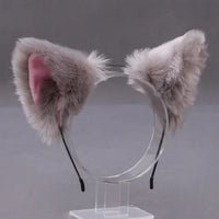 Furry Animal Cat Fox Ear Hair Hoops Party Cosplay Fur Hairband Girls Fashion Halloween Anime Headbands Headwear Hair Accessories