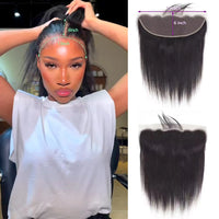 Straight 13×6 Human Hair Lace Frontal Closure Only