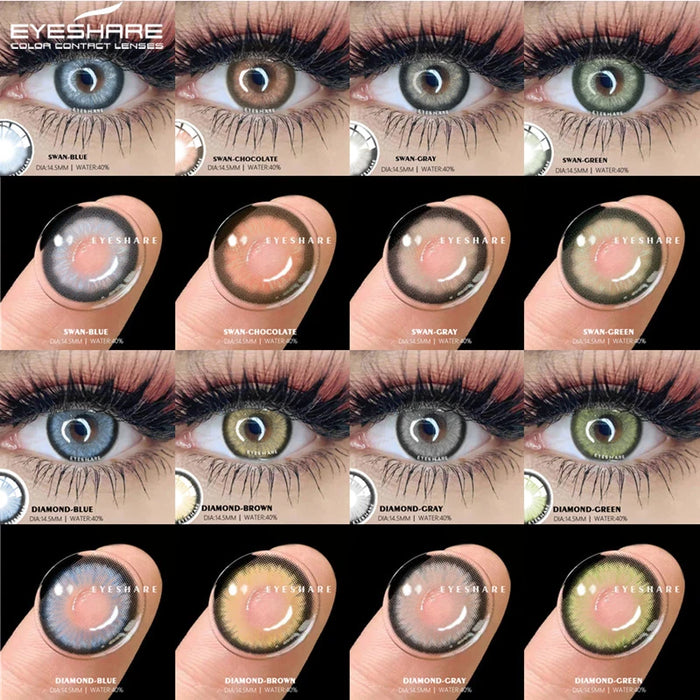 EYESHARE 1 Pair Color Contact Lenses for Eyes Annual Colored Lenses Eye New Contacts Pupils Color Lens Eyes Contact Lens Beauty