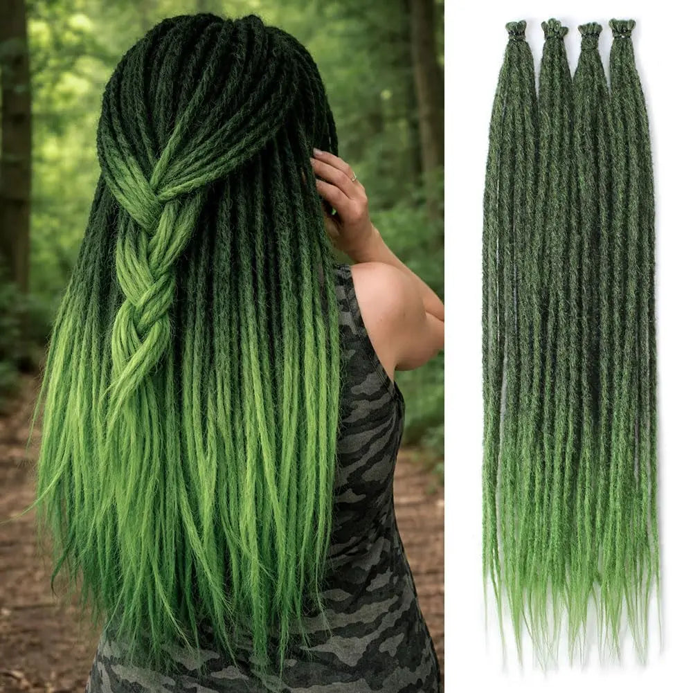 24 Inch Synthetic Dreadlock Extensions – 5 Strands/Pack Handmade Crochet Hair