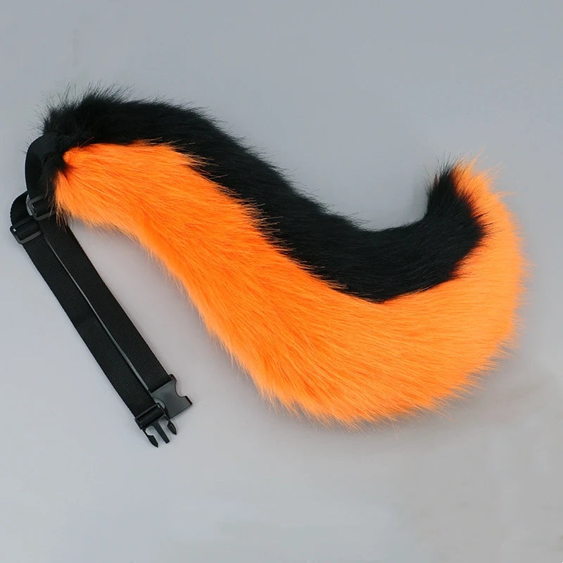 Plush Fox Tail Cosplay Accessory – Adjustable Belt Waist Tail for Costume Parties