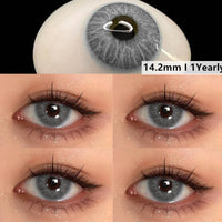 EYESHARE 1pair Eye Contacts Lense Color Contact Lenses for Eyes Natural Gray Contact Lens Yearly Fashion Beauty Makeup EyeLenses