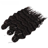 3 Pack Synthetic Loose Deep Wave Braiding Hair Extensions 24 Inch Deep Curly Twist Crochet Braid Hair Ombre Blonde Brown