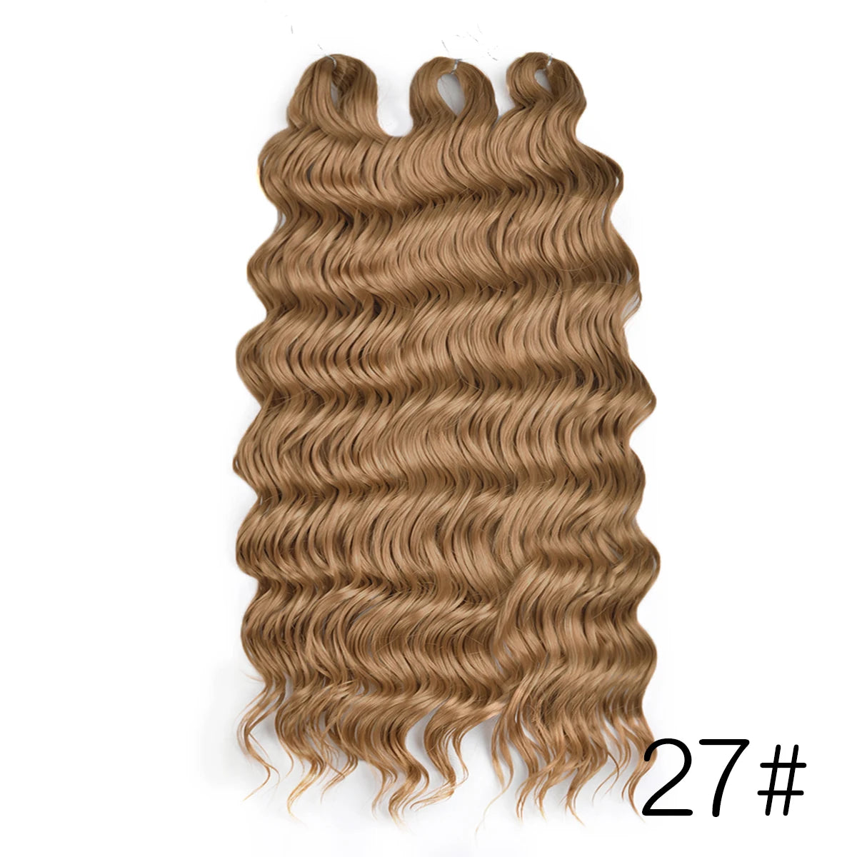 28 Inch Deep Wave Crochet Hair | Synthetic Ocean Wave Braiding Extensions