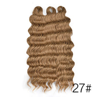 28 Inch Deep Wave Crochet Hair | Synthetic Ocean Wave Braiding Extensions