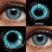 AMARA Blue Color Contact Lenses for Eyes Cosplay Yearly Makeup Halloween
