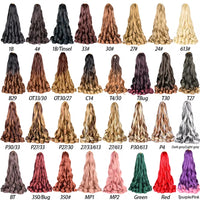 French Curl Braiding Hair 24Inch Synthetic Hair Bulk Spanish Loose Wave Spiral Curl Braids Hair Bouncy Braiding Hair Extensions
